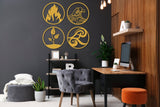 Four Elements Wall Art - BrossHome Metal Wall Art