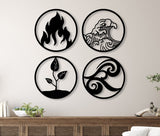 Four Elements Wall Art - BrossHome Metal Wall Art