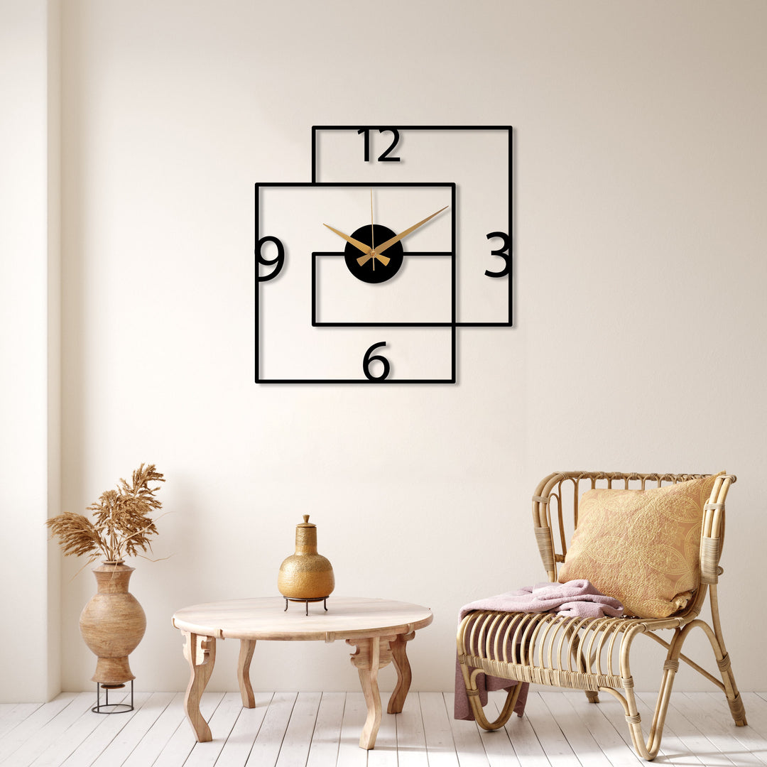 Geometric Metal Wall Clock - BrossHome