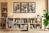 Ginkgo Leaf Metal Wall Art (Set Of 3) - BrossHome Metal Wall Art
