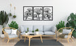 Ginkgo Leaf Metal Wall Art (Set Of 3) - BrossHome Metal Wall Art