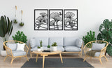 Ginkgo Leaf Metal Wall Art (Set Of 3) - BrossHome Metal Wall Art