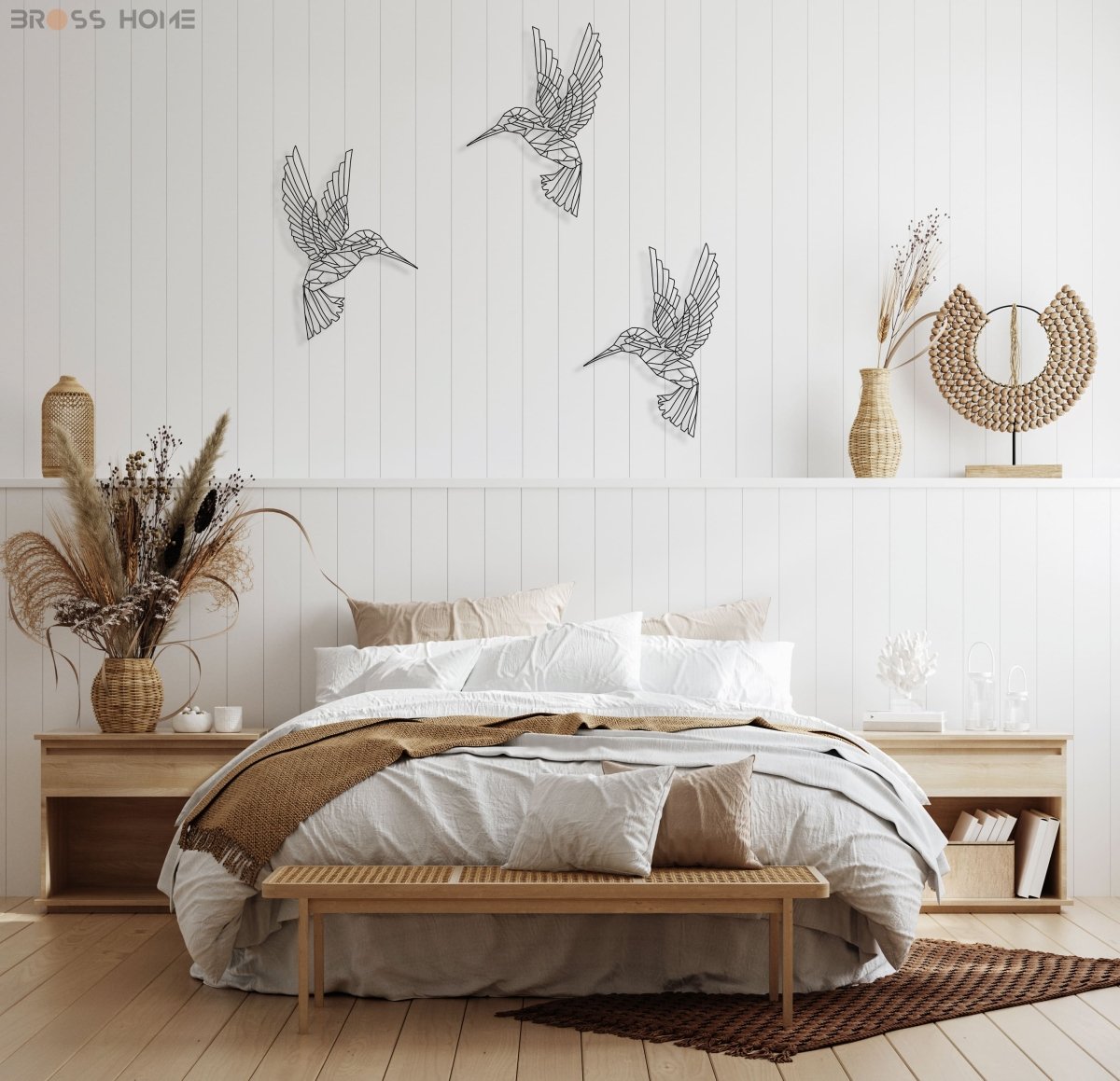 Hummingbird Wall Decor - BrossHome Metal Wall Art