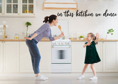 In This Kitchen We Dance Metal Sign - BrossHome Metal Wall Art