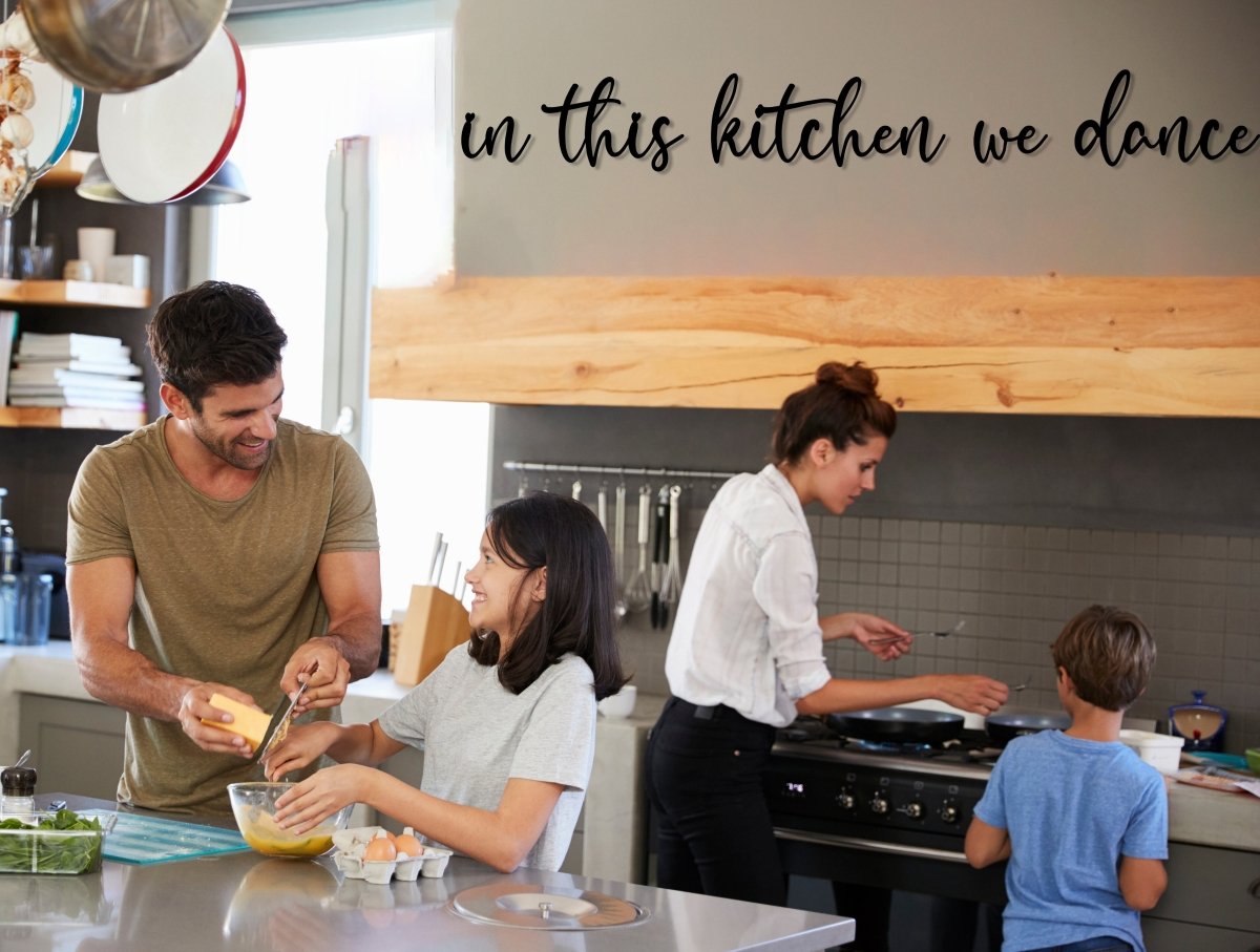 In This Kitchen We Dance Metal Sign - BrossHome Metal Wall Art