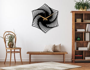 Large Black Metal Wall Clock