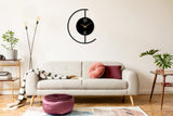 Large Contemporary Metal Wall Clock - BrossHome Metal Wall Art