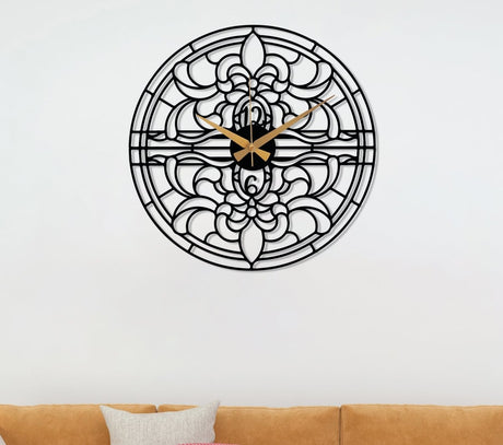 Large Decorative Metal Wall Clock - BrossHome Metal Wall Art