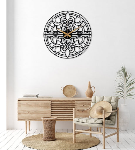 Large Decorative Metal Wall Clock - BrossHome Metal Wall Art