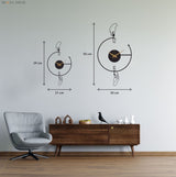 Large Minimalist Modern Metal Wall Clock - BrossHome Metal Wall Art