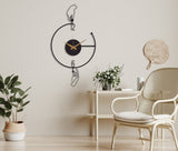 Large Minimalist Modern Metal Wall Clock - BrossHome Metal Wall Art