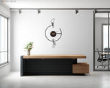 Large Minimalist Modern Metal Wall Clock - BrossHome Metal Wall Art