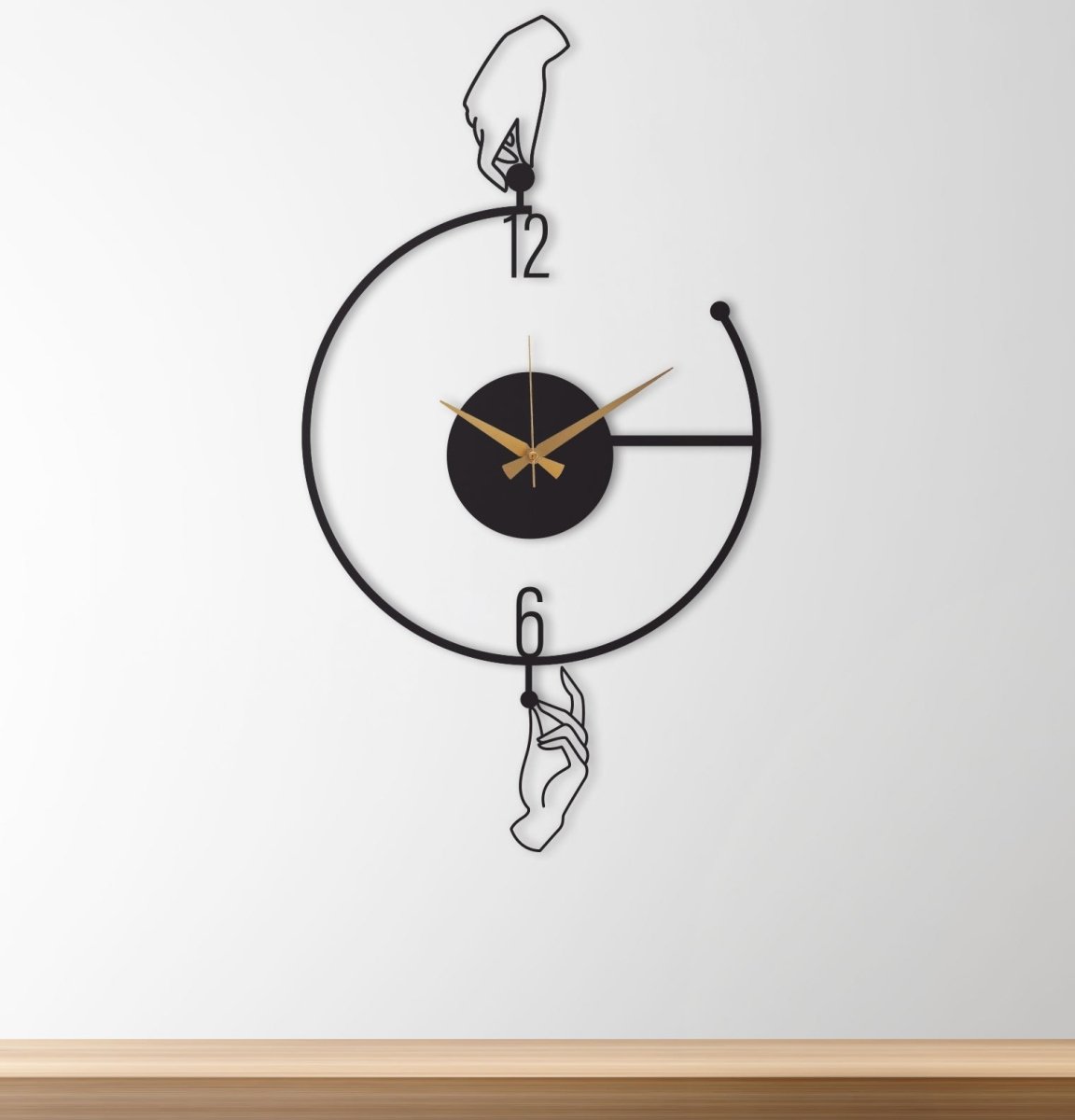 Large Minimalist Modern Metal Wall Clock - BrossHome Metal Wall Art