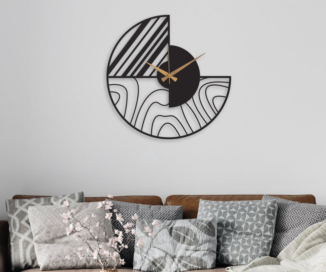 Large Minimalist Wall Clock - BrossHome Metal Wall Art