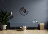 Large Minimalist Wall Clock - BrossHome Metal Wall Art