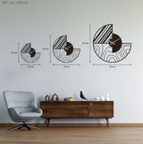 Large Minimalist Wall Clock - BrossHome Metal Wall Art