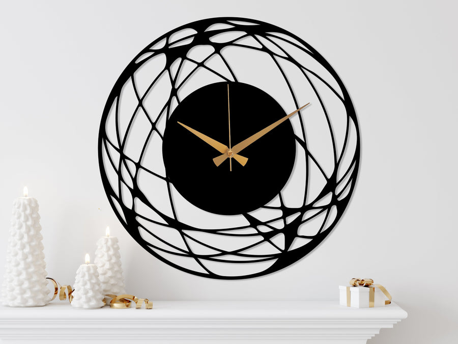 Large Round Metal Wall Clock - 1