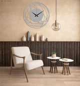 Large Round Metal Wall Clock - BrossHome Metal Wall Art