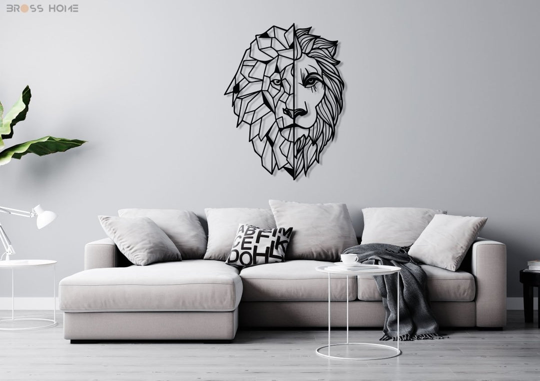 Lion Metal Wall Art - BrossHome Metal Wall Art