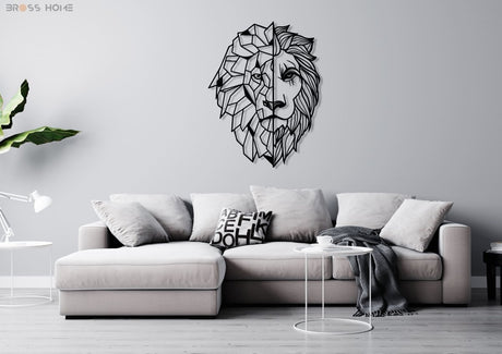 Lion Metal Wall Art - BrossHome Metal Wall Art