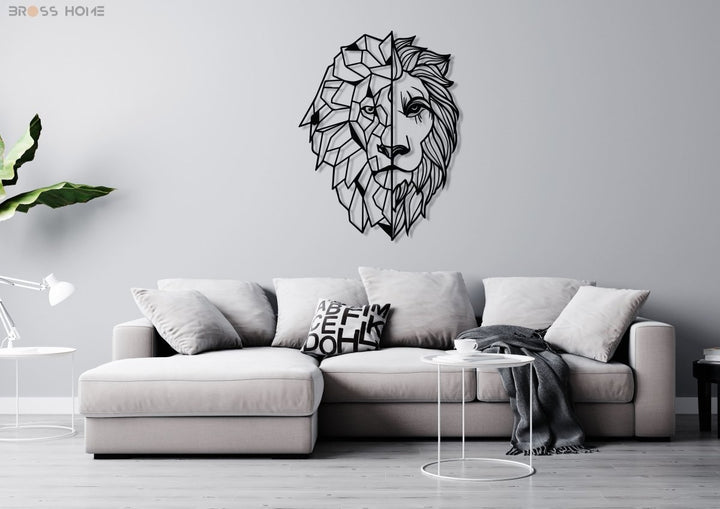 Lion Metal Wall Art - BrossHome Metal Wall Art