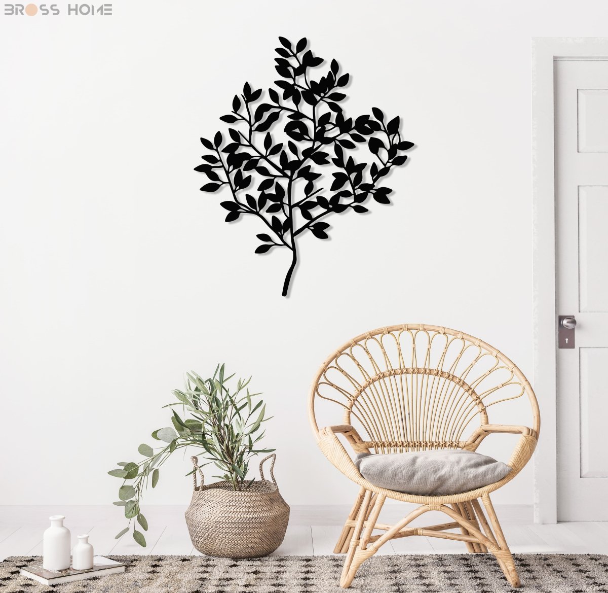 Living Room Metal Tree Wall Decor - BrossHome Metal Wall Art