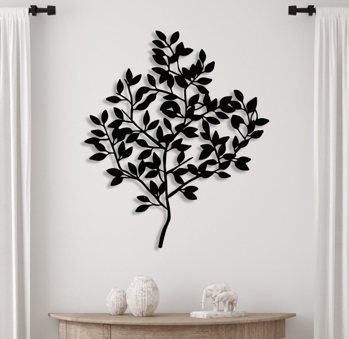 Living Room Metal Tree Wall Decor - BrossHome Metal Wall Art