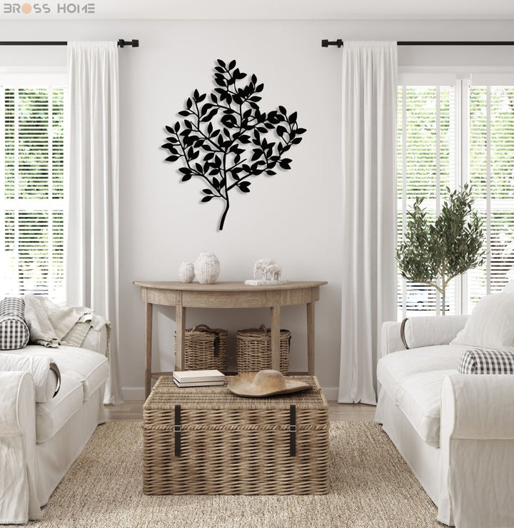 Living Room Metal Tree Wall Decor - BrossHome Metal Wall Art