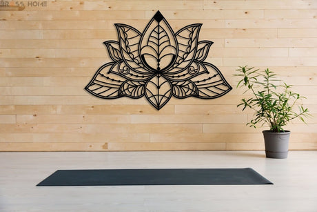 Lotus Metal Wall Art - BrossHome Metal Wall Art