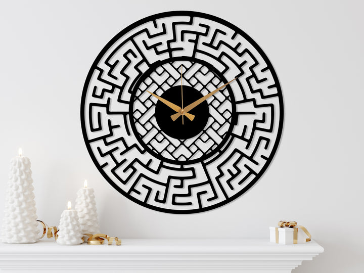 Labyrinth Metal Wall Clock
