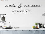 Meals And Memories Are Made Here Sign - BrossHome Metal Wall Art