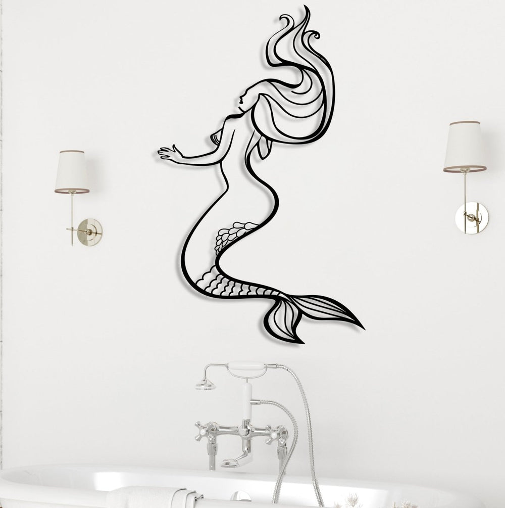 Mermaid Metal Wall Art - BrossHome Metal Wall Art