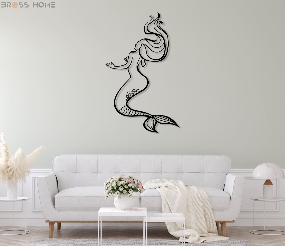 Mermaid Metal Wall Art - BrossHome Metal Wall Art