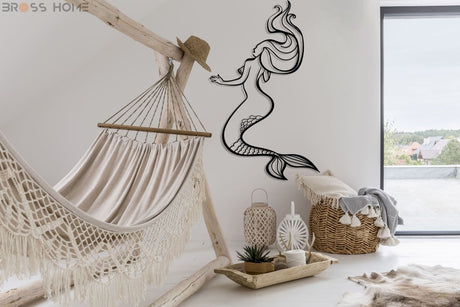 Mermaid Metal Wall Art - BrossHome Metal Wall Art