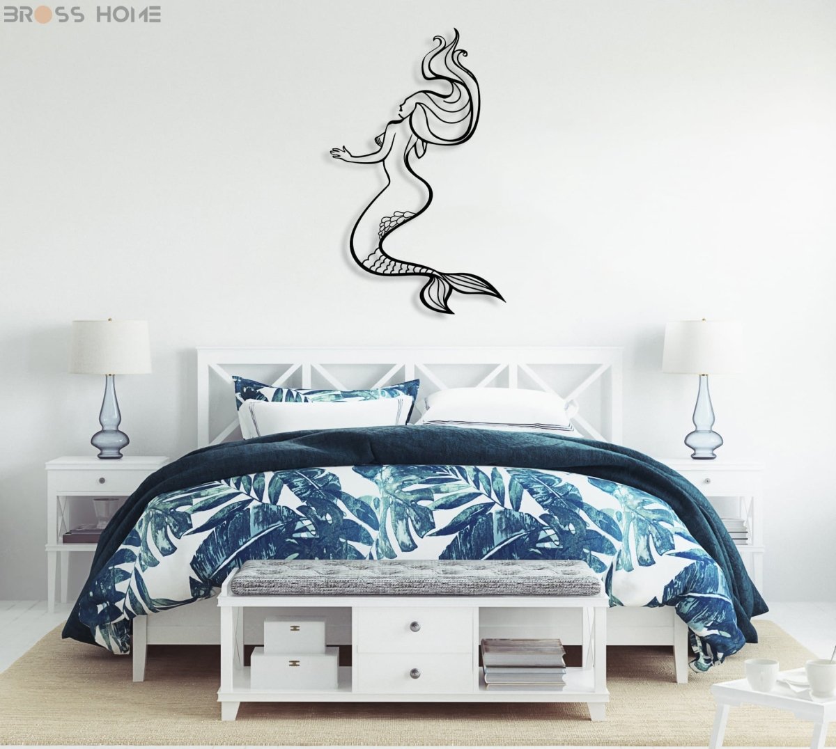 Mermaid Metal Wall Art - BrossHome Metal Wall Art