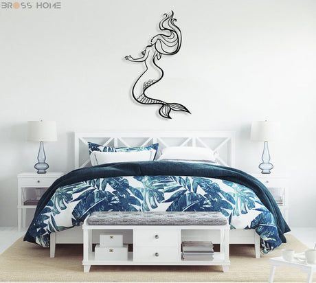 Mermaid Metal Wall Art - BrossHome Metal Wall Art