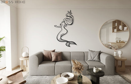 Mermaid Metal Wall Art - BrossHome Metal Wall Art