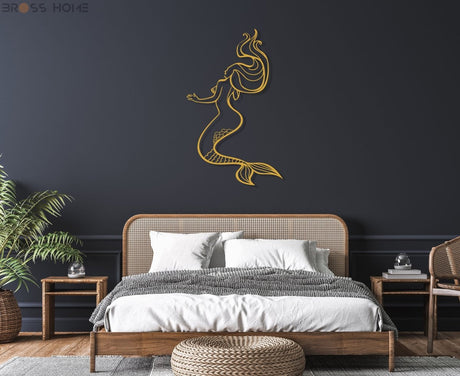 Mermaid Metal Wall Art - BrossHome Metal Wall Art
