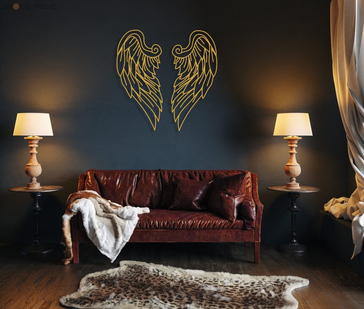 Metal Angel Wings Wall Decor (Set Of 2) - BrossHome Metal Wall Art
