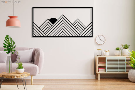Metal Art Mountain Scene - BrossHome Metal Wall Art