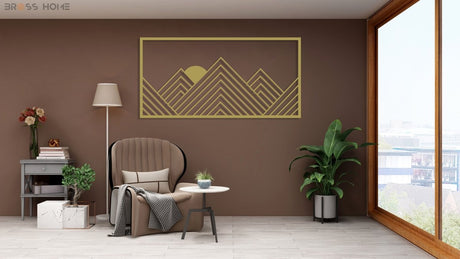 Metal Art Mountain Scene - BrossHome Metal Wall Art