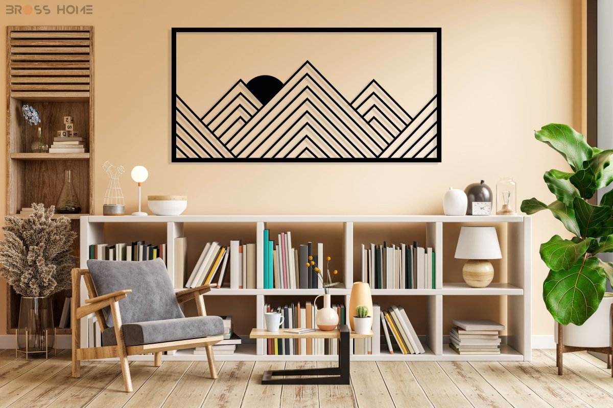 Metal Art Mountain Scene - BrossHome Metal Wall Art