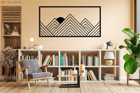 Metal Art Mountain Scene - BrossHome Metal Wall Art