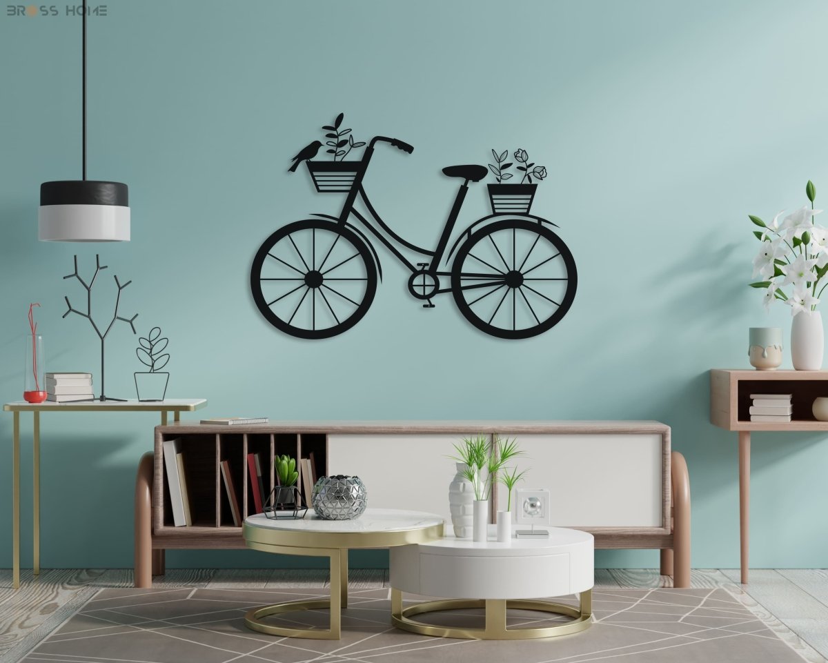 Metal Bike Wall Decor - BrossHome Metal Wall Art