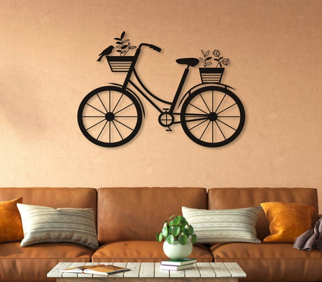 Metal Bike Wall Decor - BrossHome Metal Wall Art