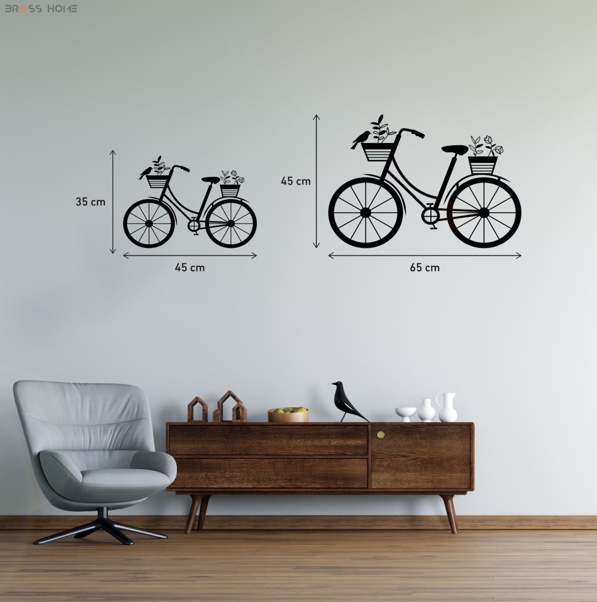 Metal Bike Wall Decor - BrossHome Metal Wall Art