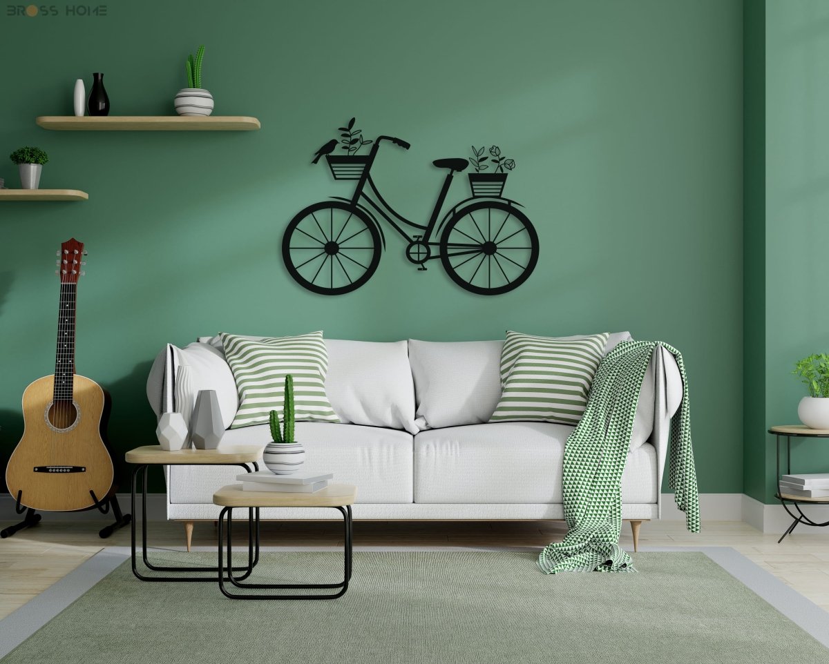 Metal Bike Wall Decor - BrossHome Metal Wall Art