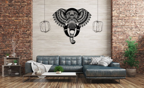 Metal Elephant Wall Art - BrossHome Metal Wall Art