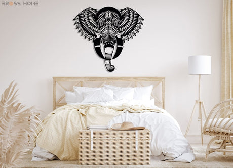 Metal Elephant Wall Art - BrossHome Metal Wall Art