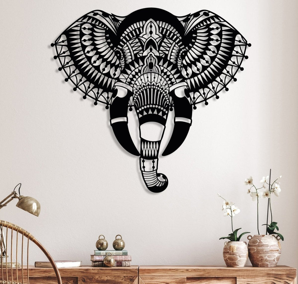 Metal Elephant Wall Art - BrossHome Metal Wall Art